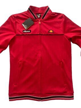 Ellesse Men’s Large Red Track Jacket Full Zip Retro Sportswear NWT